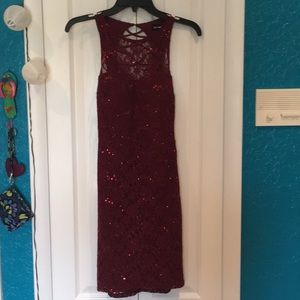 red semi formal dress, perfect for homecoming